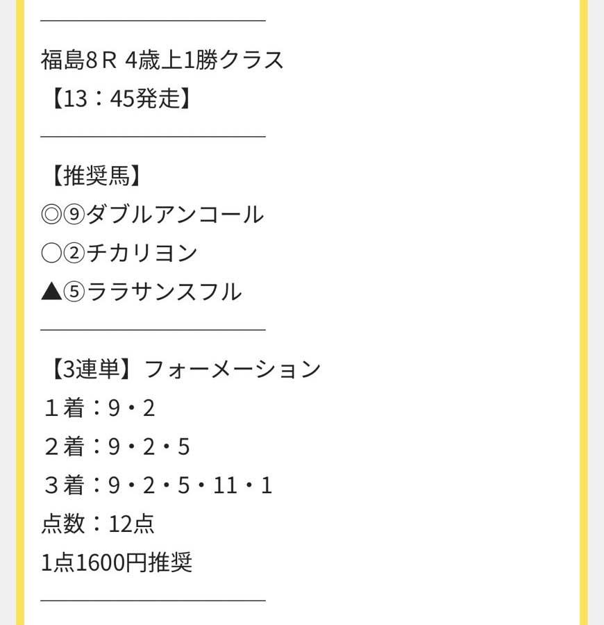 4月23日(土)福島8R