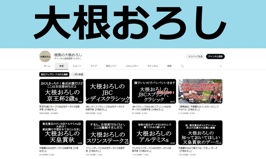 競馬系YouTuber「大根おろし」とは？